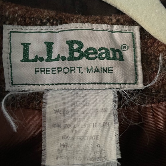 LL Bean vintage wool long tweed overcoat - Picture 4 of 13
